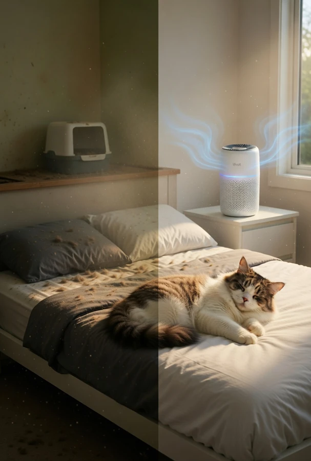 LEVOIT Core Mini-P on a bedside table